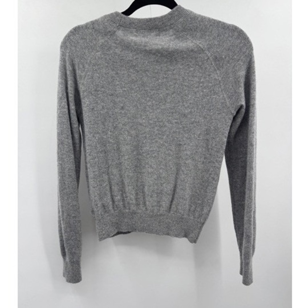 Quince Womens Heather Grey Cashmere Crewneck Raglan Sweater XS Minimalist - Picture 8 of 9